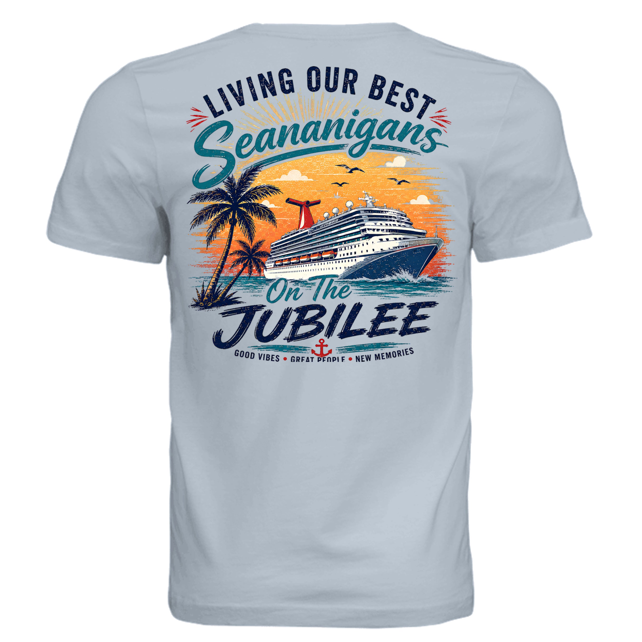 Solid Carolina Blue Triblend - 3413C - BACK